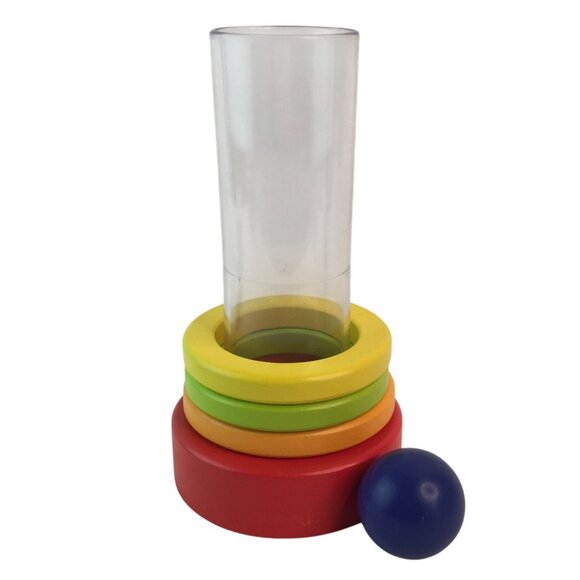 Lovevery Explorer Kit Stacking Rings Clear Tube & Ball Montessory Toy - Picture 1 of 4